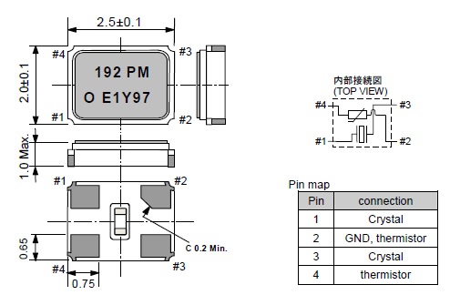 爱普生EPSON热敏晶振FA-20HS 19.2MHz规格参数及使用说明