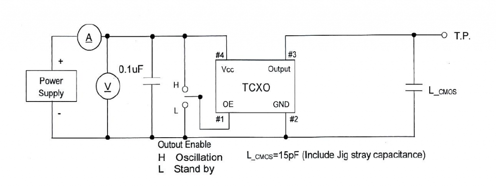 方波输出Cmos output TCXO2016规格参数及测试电路 | 深圳市晶诺威科技有限公司